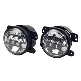 Светодиодные противотуманные фары хромированные (комплект) 4" по 30 Вт 