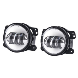 Светодиодные противотуманные фары хромированные (комплект) 4" по 30 Вт 