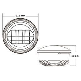 LED противотуманные фары.Комплект 4,5" по 30 Вт с дхо и поворотниками