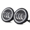 Светодиодные ПТФ комплект 4,5" по 30 Вт с кольцом Halo (ДХО и поворотники) 