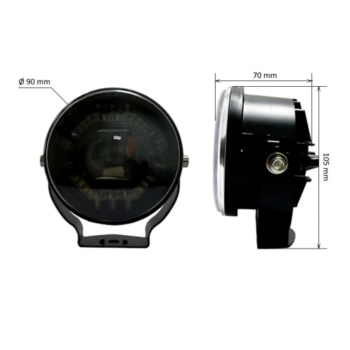 Светодиодная фара дополнительного света с ДХО и поворотниками 4320W DHO