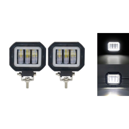 Светодиодные фары дополнительного света комплект с ДХО 60 Вт