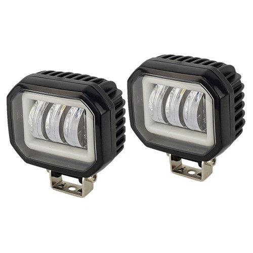 Светодиодные фары дополнительного света комплект с ДХО 60 Вт