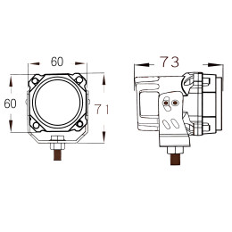 Светодиодные фары дополнительного света 60 Вт белый/желтый свет TM1060W
