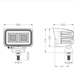 Светодиодная фара рабочего света 40 Вт (Wide Flood) 1140F (EMC)