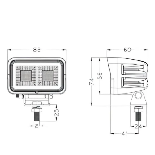 Светодиодная фара рабочего света 40 Вт (Wide Flood) 1140F (EMC)