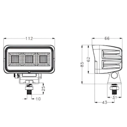 Светодиодная фара рабочего света 60 Вт (Wide Flood) 1160F (EMC)