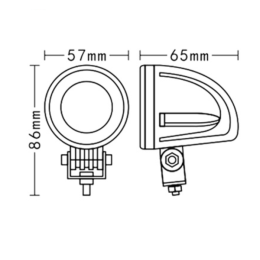Светодиодная фара рабочего света 10 Вт круглая (Flood)