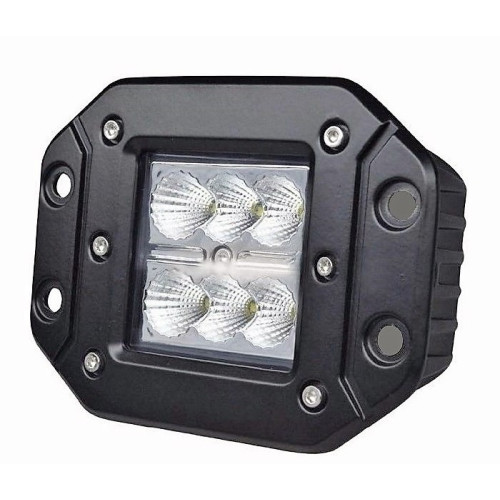 Светодиодная фара рабочего света 18 Вт врезная (Flood)