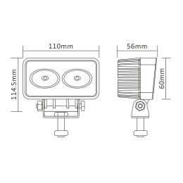 Светодиодная фара рабочего света 20 Вт Cree (Flood)