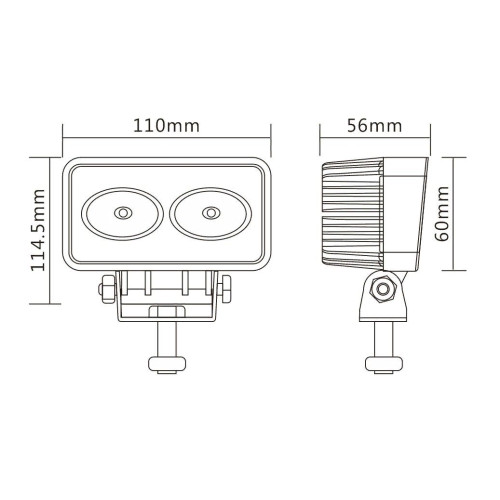 Светодиодная фара рабочего света 20 Вт Cree (Flood)