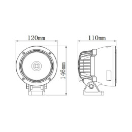 Светодиодная фара рабочего света 25 Вт круглая (Spot)