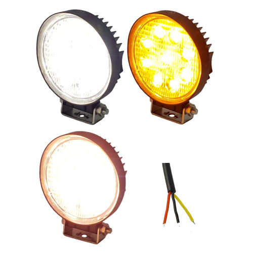 Светодиодная фара рабочего света круглая двухцветная 27 Вт широкое пятно