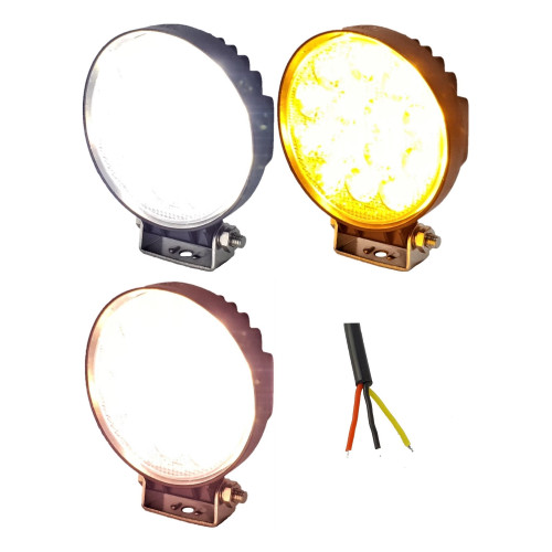 Светодиодная фара рабочего света круглая двухцветная 42 Вт широкое пятно