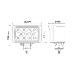 Светодиодная фара рабочего света 45 Вт (Flood)