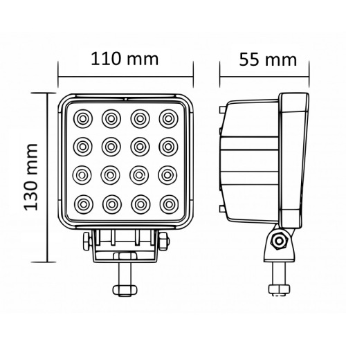 Светодиодная фара рабочего света 48 Вт (Flood)