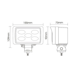 Светодиодная фара рабочего света 50 Вт (Flood)