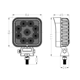 Светодиодная фара рабочего света 36 Вт Osram широкий луч 1336SF (EMC)