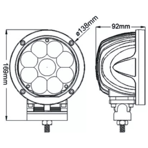Светодиодная фара рабочего света 45 Вт (Spot)