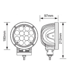 Светодиодная фара рабочего света 60 Вт (Spot)