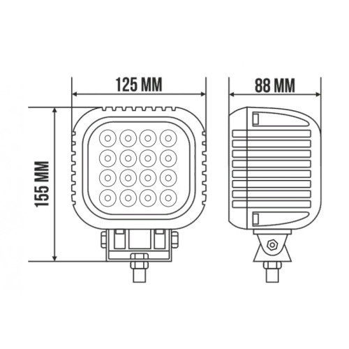 Светодиодная фара рабочего света 48 Вт Cree (Spot)