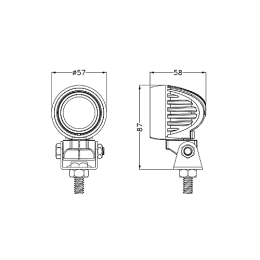 Светодиодная фара рабочего света PRO 10 Вт Osram (Spot) SR-1610RS (EMC)