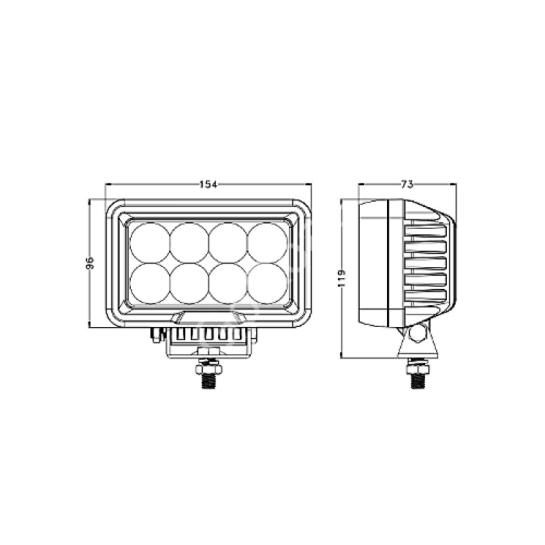 Светодиодная фара рабочего света PRO 40 Вт Osram (Wide Flood) SR-1640F (EMC)