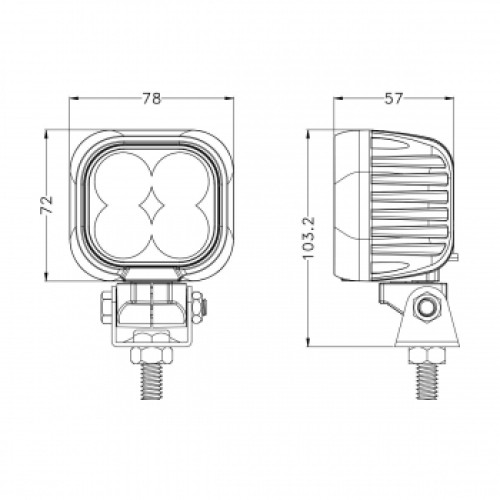 Светодиодная фара рабочего света PRO 40 Вт Osram (Spot 45°) SR-1640SS (EMC)