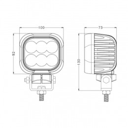 Светодиодная фара рабочего света PRO 60 Вт Osram (Spot 45°) SR-1660SS (EMC)