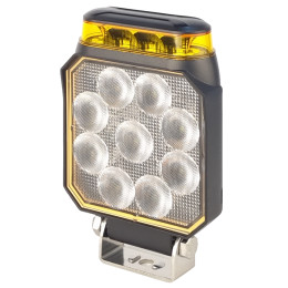 Светодиодная фара рабочего света 27 Вт квадратная (Flood) с проблесковым маяком