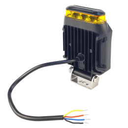 Светодиодная фара рабочего света 27 Вт квадратная (Flood) с проблесковым маяком