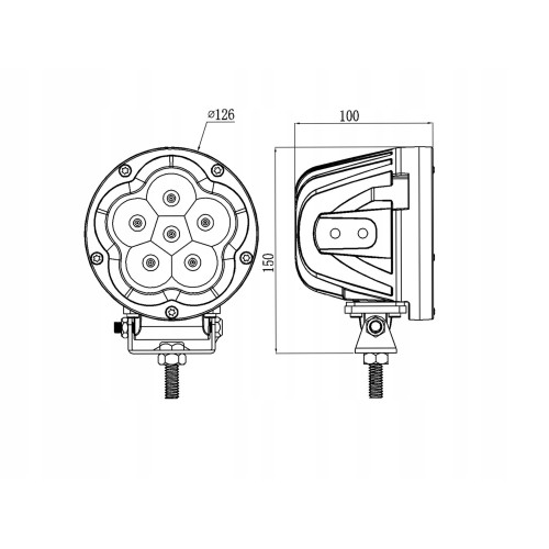 Светодиодная фара рабочего света PRO 60 Вт (Spot/Combo)