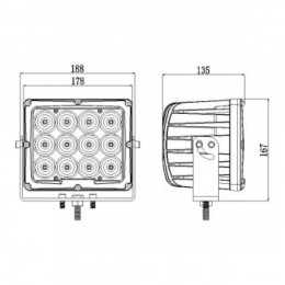 Светодиодная фара рабочего света PRO 120 Вт (Spot)