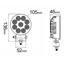Светодиодная фара рабочего света 36 Вт Osram (Flood)