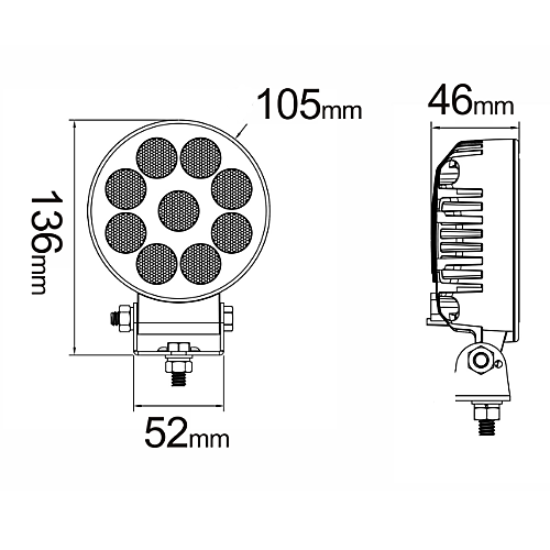 Светодиодная фара рабочего света 36 Вт Osram (Flood)