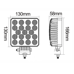 Светодиодная фара рабочего света 76 Вт Osram (Flood)