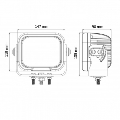 Светодиодная фара рабочего света PRO 120 Вт Osram (Spot)