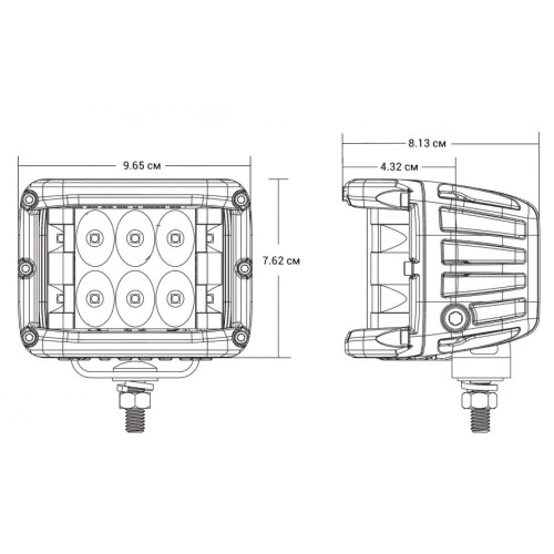 Светодиодная фара рабочего света 36 Вт с боковым засветом (Combo)