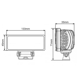 Светодиодная фара рабочего света 24 Вт Epistar (Flood)