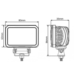 Светодиодная фара рабочего света 27 Вт mini (Flood)