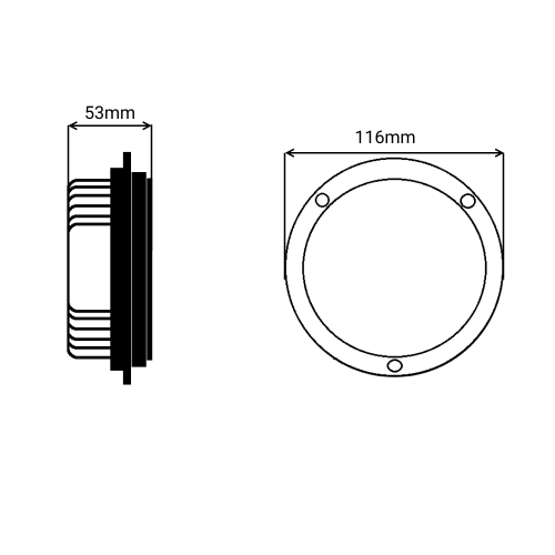 Светодиодная фара рабочего света круглая врезная 40 Вт Osram широкое пятно