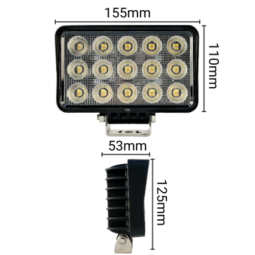 Светодиодная фара рабочего света 60 Вт Osram широкий луч 1360F (EMC)