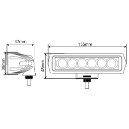 Светодиодная фара рабочего света PRO 18 Вт (Spot)