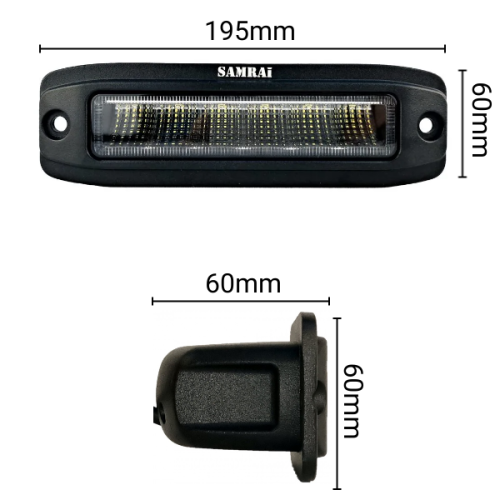 Светодиодная фара рабочего света 30 Вт Osram врезная широкий луч SR-1530VF (EMC)
