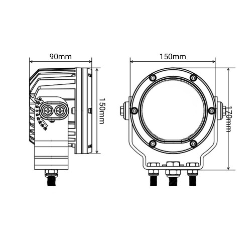Светодиодная фара рабочего света PRO 140 Вт Osram (Wide Flood) SR-17140RF (EMC)