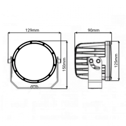 Светодиодная фара рабочего света PRO 90 Вт Osram (Wide Flood) SR-1790RF (EMC)