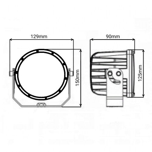 Светодиодная фара рабочего света PRO 90 Вт Osram (Wide Flood) SR-1790RF (EMC)