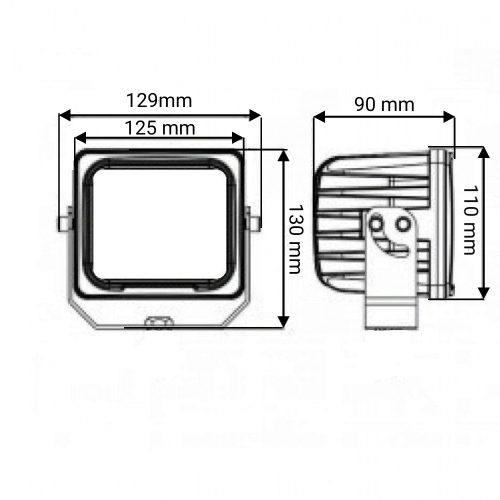 Светодиодная фара рабочего света PRO 90 Вт Osram (Wide Flood) SR-1790SF (EMC)