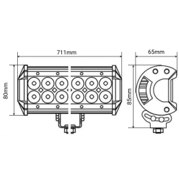 Светодиодная балка двухрядная 180 Вт комбинированный свет (Cree)