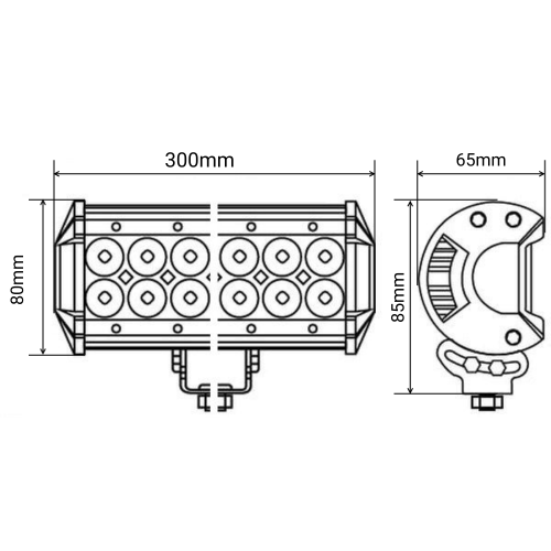 Светодиодная балка двухрядная 72 Вт дальний свет